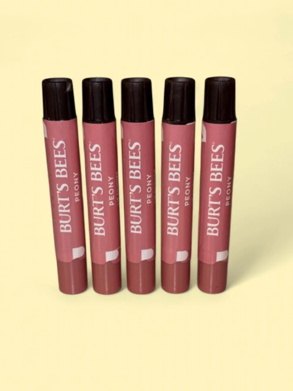 Burt’s Bees Peony Tinted Lip Balm 5 Pack - New Never Opened